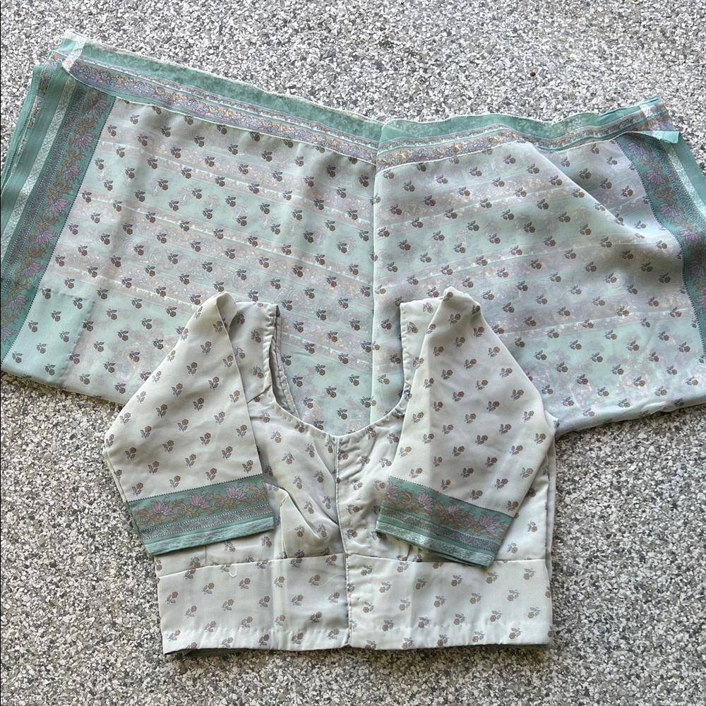 Sari with matching blouse